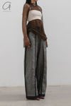 SWAYING/KNIT Crease Cocoon Wide Leg Pants SW22AW3B28 Grey PS51